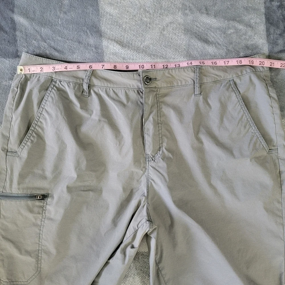 Original Weatherproof Vintage Straight Fit Mens Gray Shorts Zip Pocket Size 40 - Picture 10 of 13